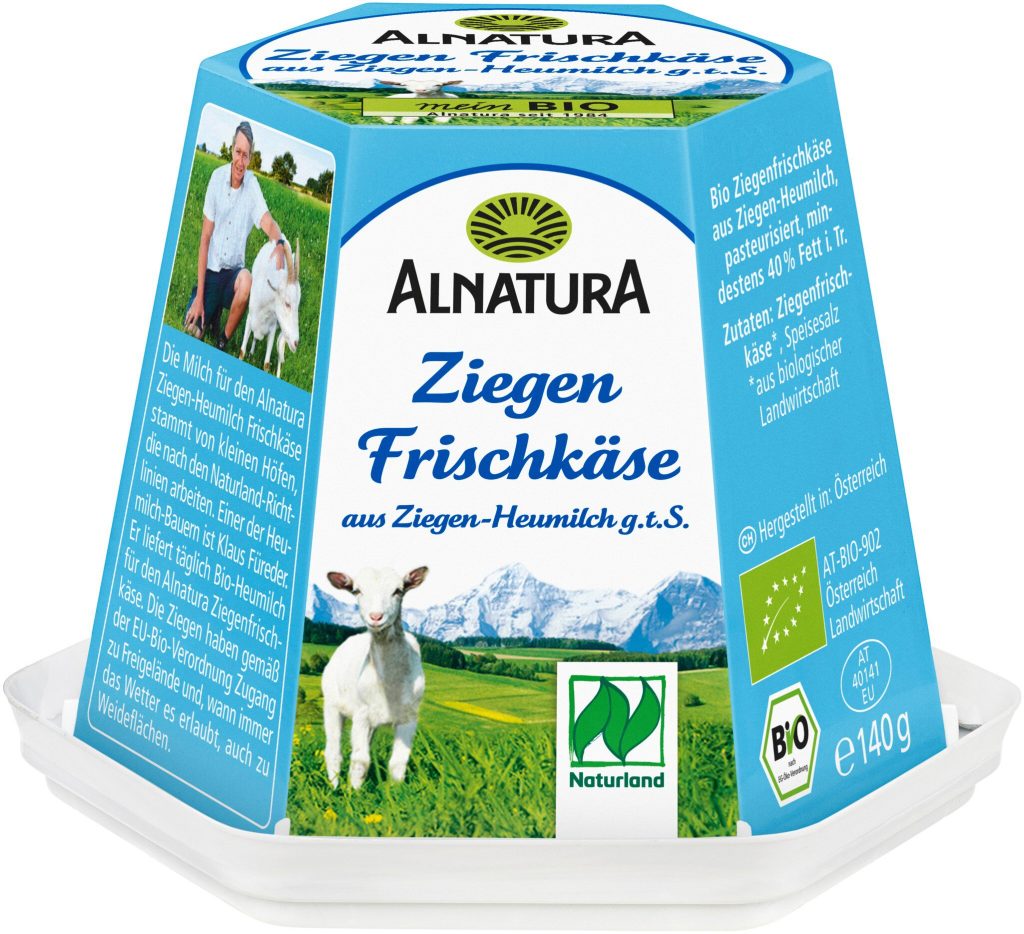 Bio Alnatura Ziegenfrischkäse aus Heumilch 40% Fettstufe 140g