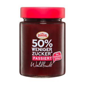 Zentis 50% weniger Zucker Fruchtaufstrich Waldfrucht passiert 195g