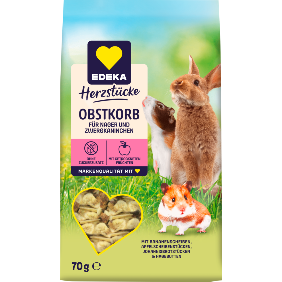 EDEKA Herzstücke Obstkorb für Nager 70g