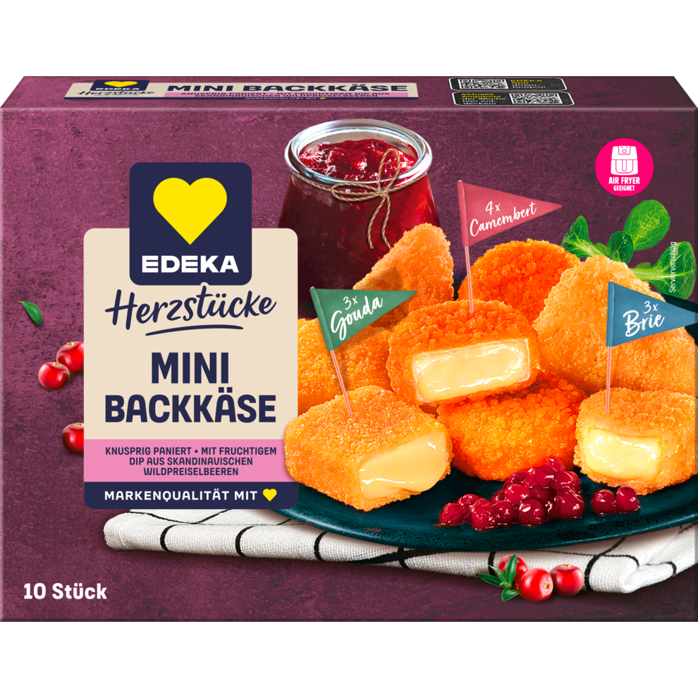 EDEKA Herzstücke Backkäse Minis mit Dip 300g