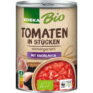 Bio EDEKA Tomaten in Stücken mit Knoblauch 400g