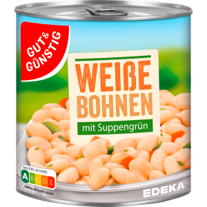 GUT&GÜNSTIG Weisse Bohnen mit Suppengrün 800g