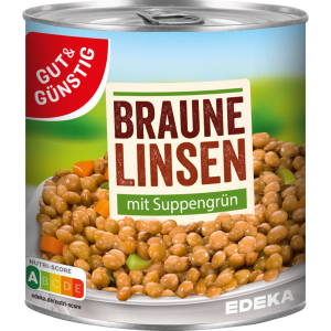GUT&GÜNSTIG Linsen mit Suppengrün 800g
