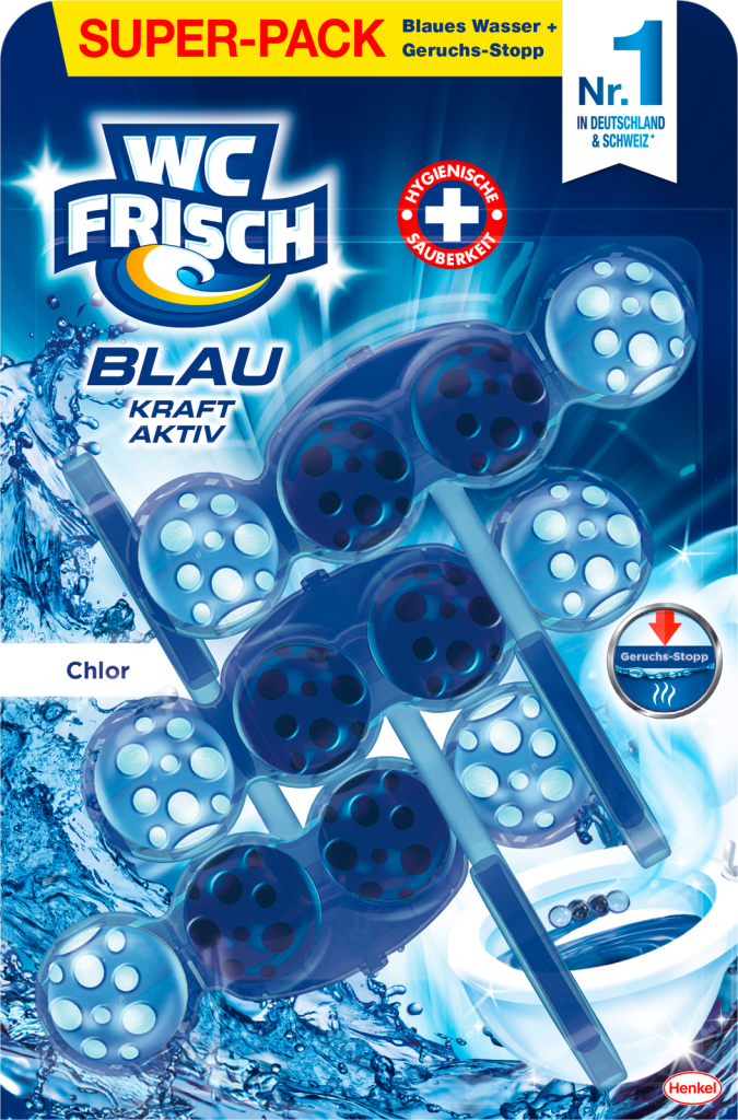 WC Frisch Kraft-Aktiv Blauspüler Chlor 150g