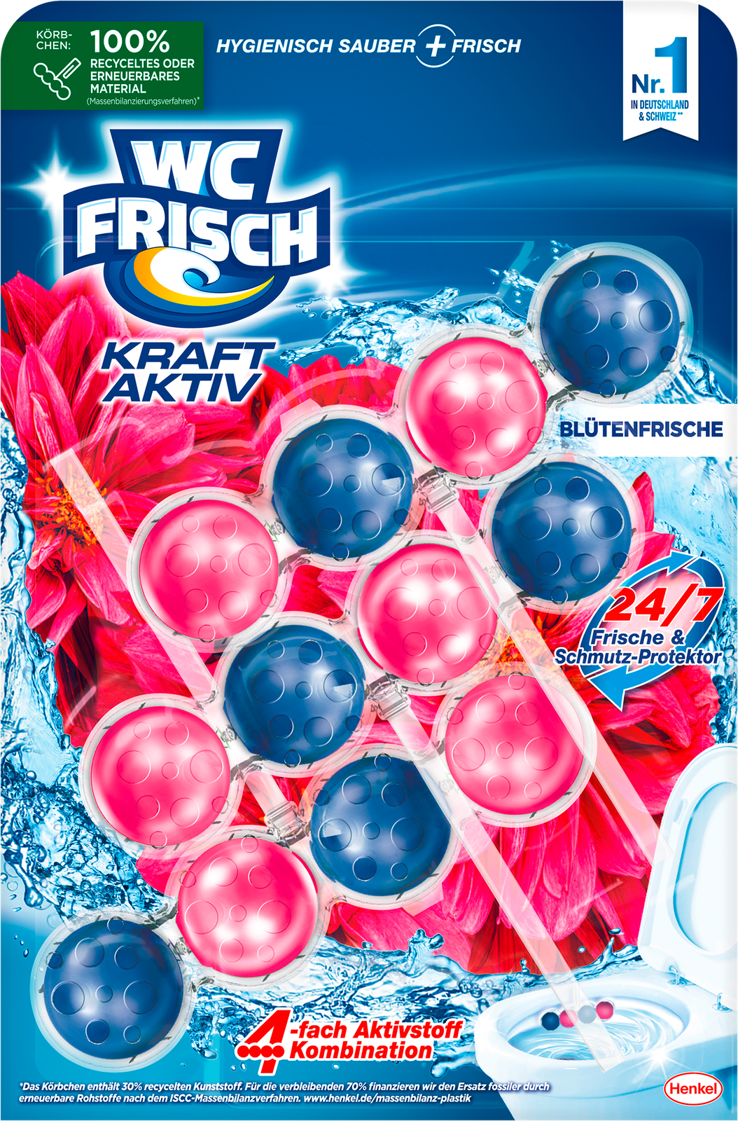 WC Frisch Kraft-Aktiv Blüten-Frische 3x50g