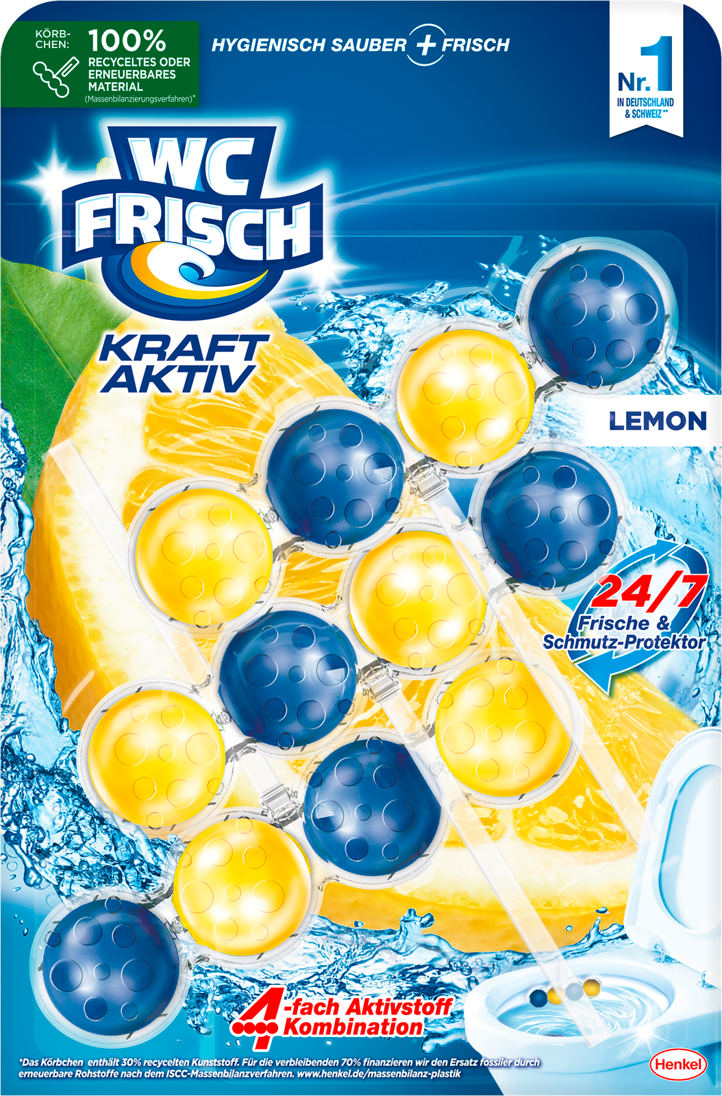 WC Frisch Kraft-Aktiv Lemon 3x50g