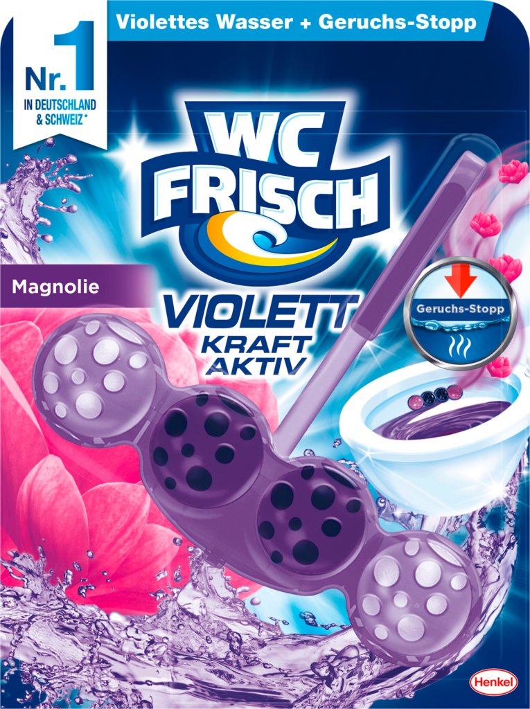 WC Frisch Kraft-Aktiv Violettspüler Magnolie 50g