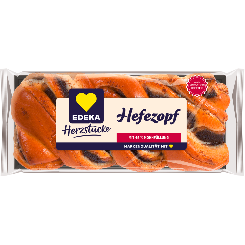 EDEKA Herzstücke Hefezopf Mohn 440g