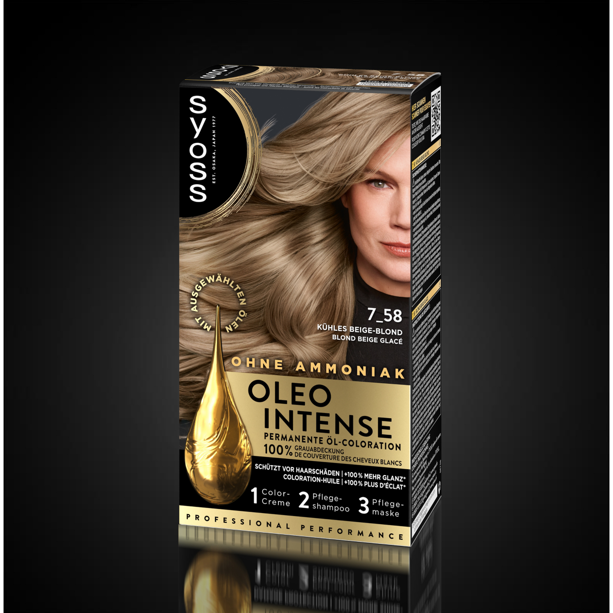 Syoss Oleo Intense Permanente Öl-Coloration 7-58 kühles beige-blond 115ml