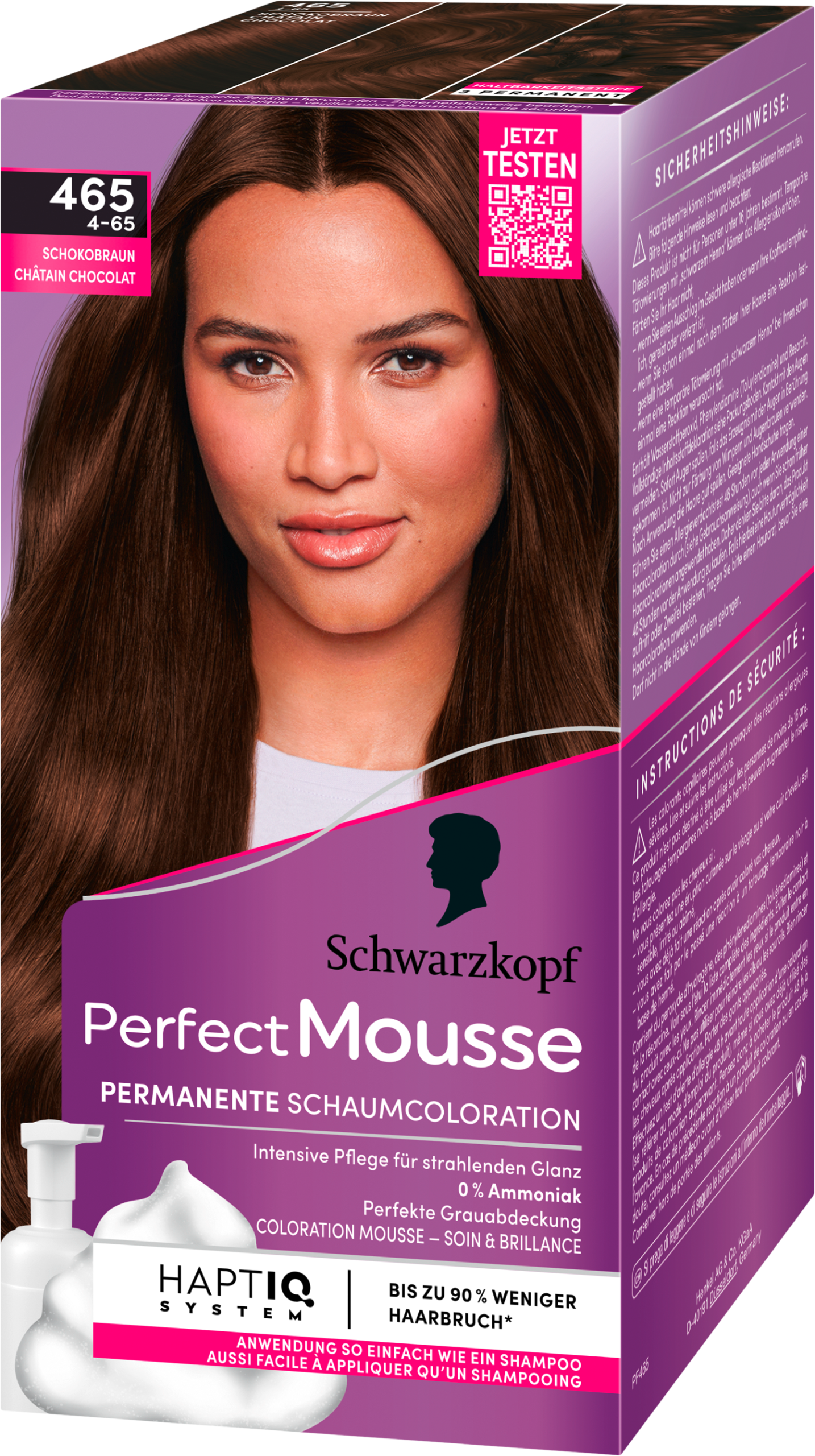 Perfect Mousse Permanente Schaumcoloration 465/4-65 schokobraun