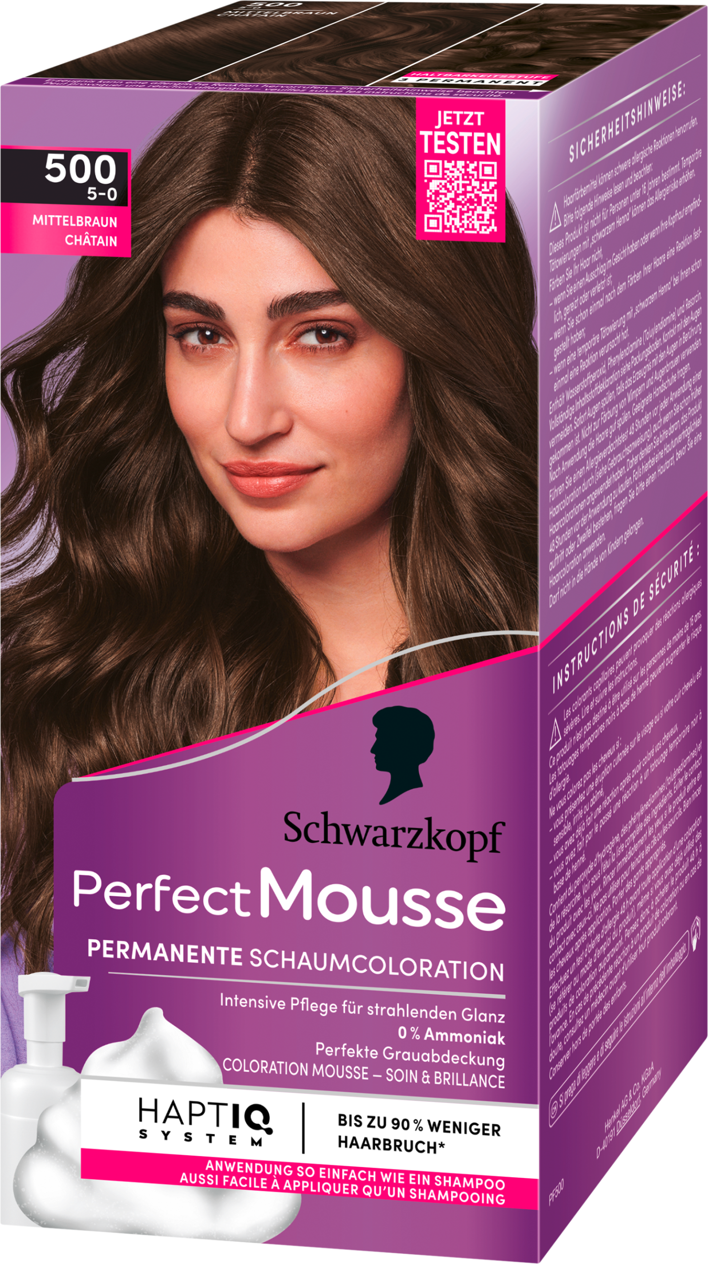 Perfect Mousse Permanente Schaumcoloration 500/5-0 mittelbraun