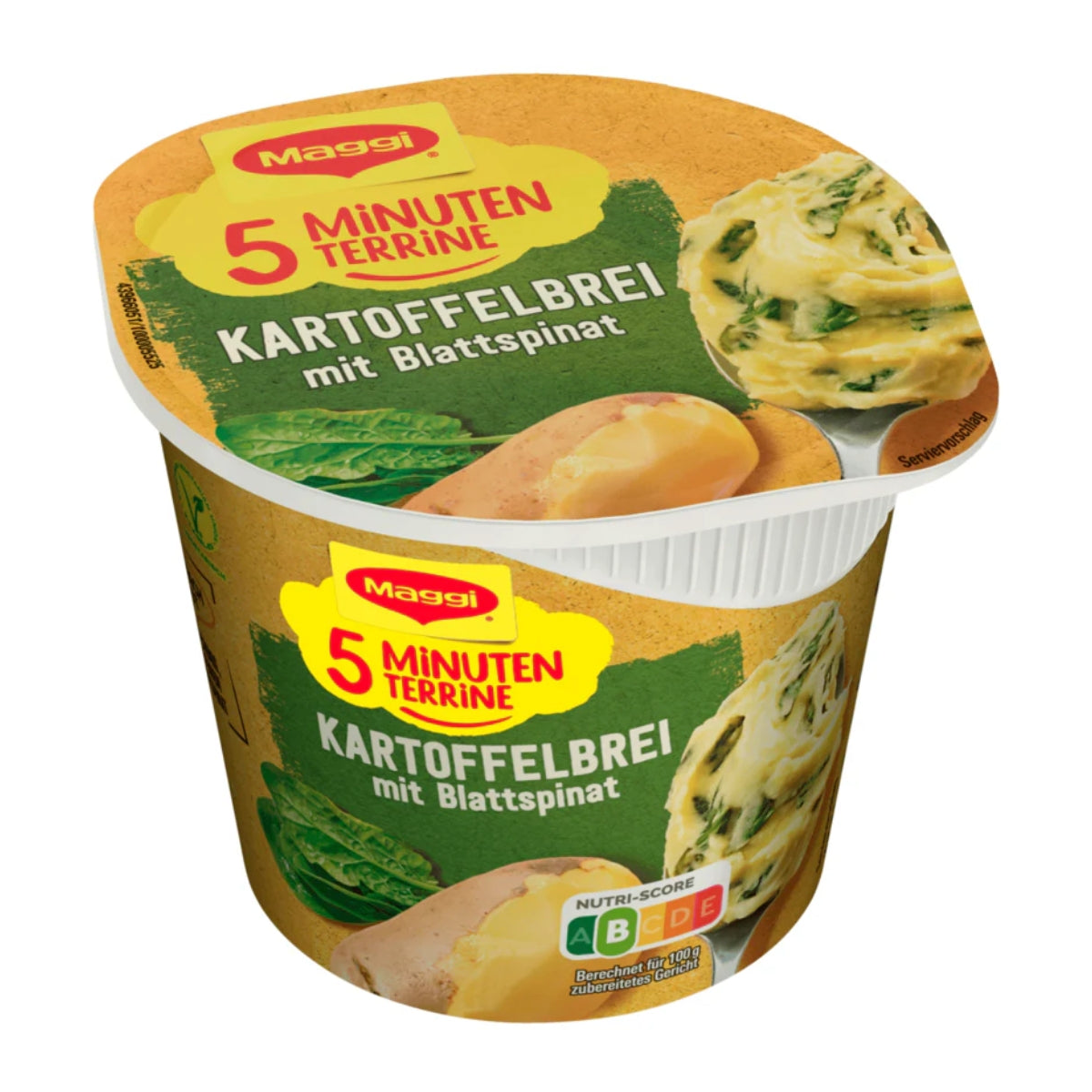 Maggi 5 Minuten Terrine Kartoffelbrei Blattspinat 47g