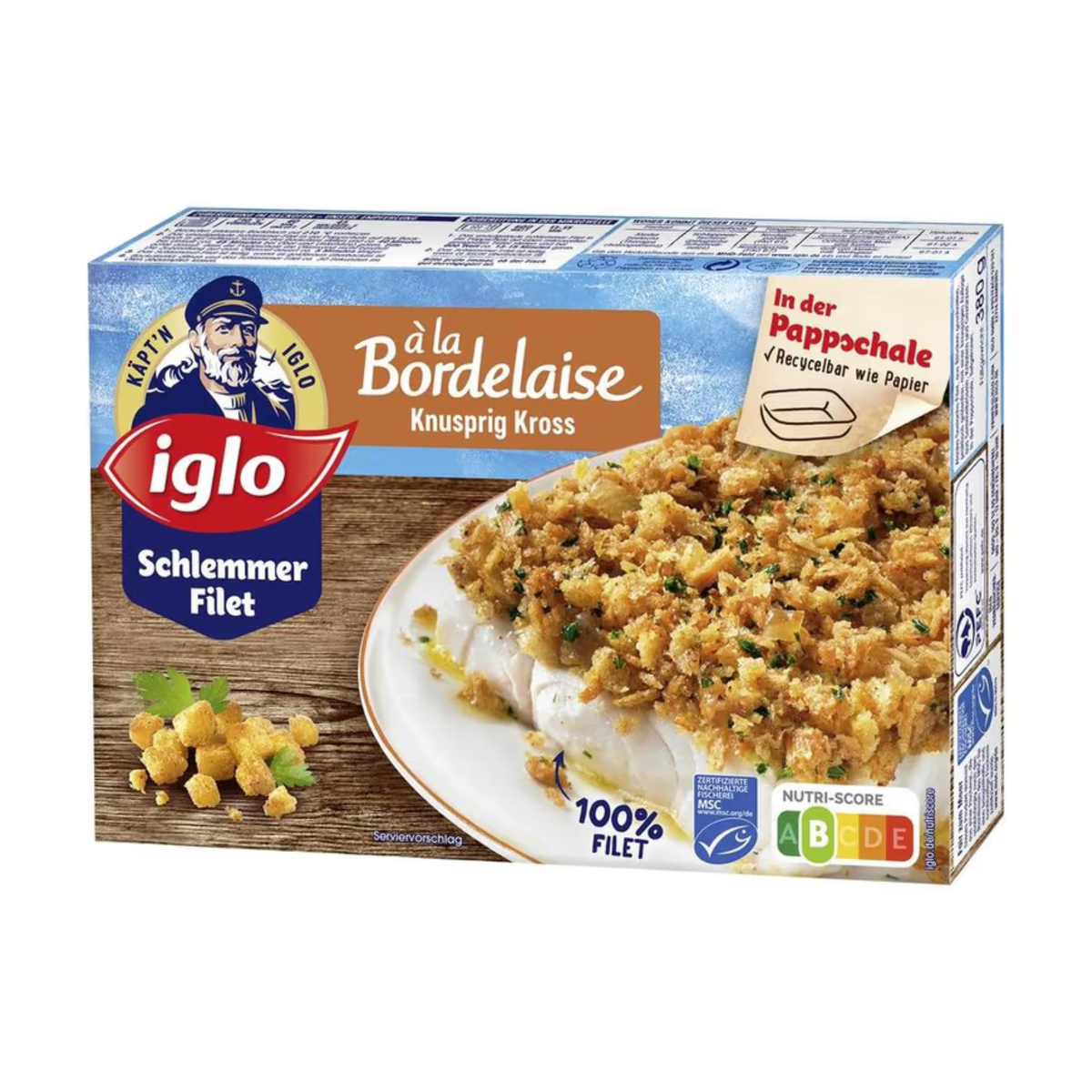 MSC Iglo Schlemmerfilet Bordelaise Knusprig Kross 380g