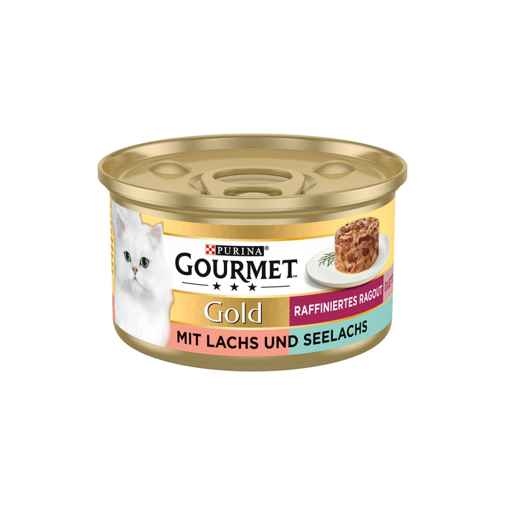 Gourmet Gold Raffiniertes Ragout Duetto mit Lachs und Seelachs 85g