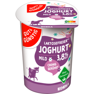 GUT&GÜNSTIG Naturjoghurt mild laktosefrei 3,8% 500g VLOG
