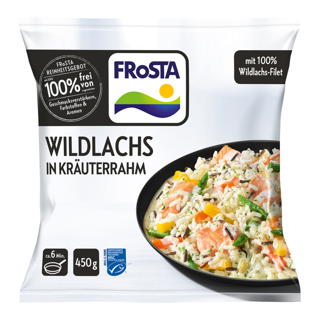 MSC Frosta Wildlachs in Kräuterrahm mit Wildreis 450g