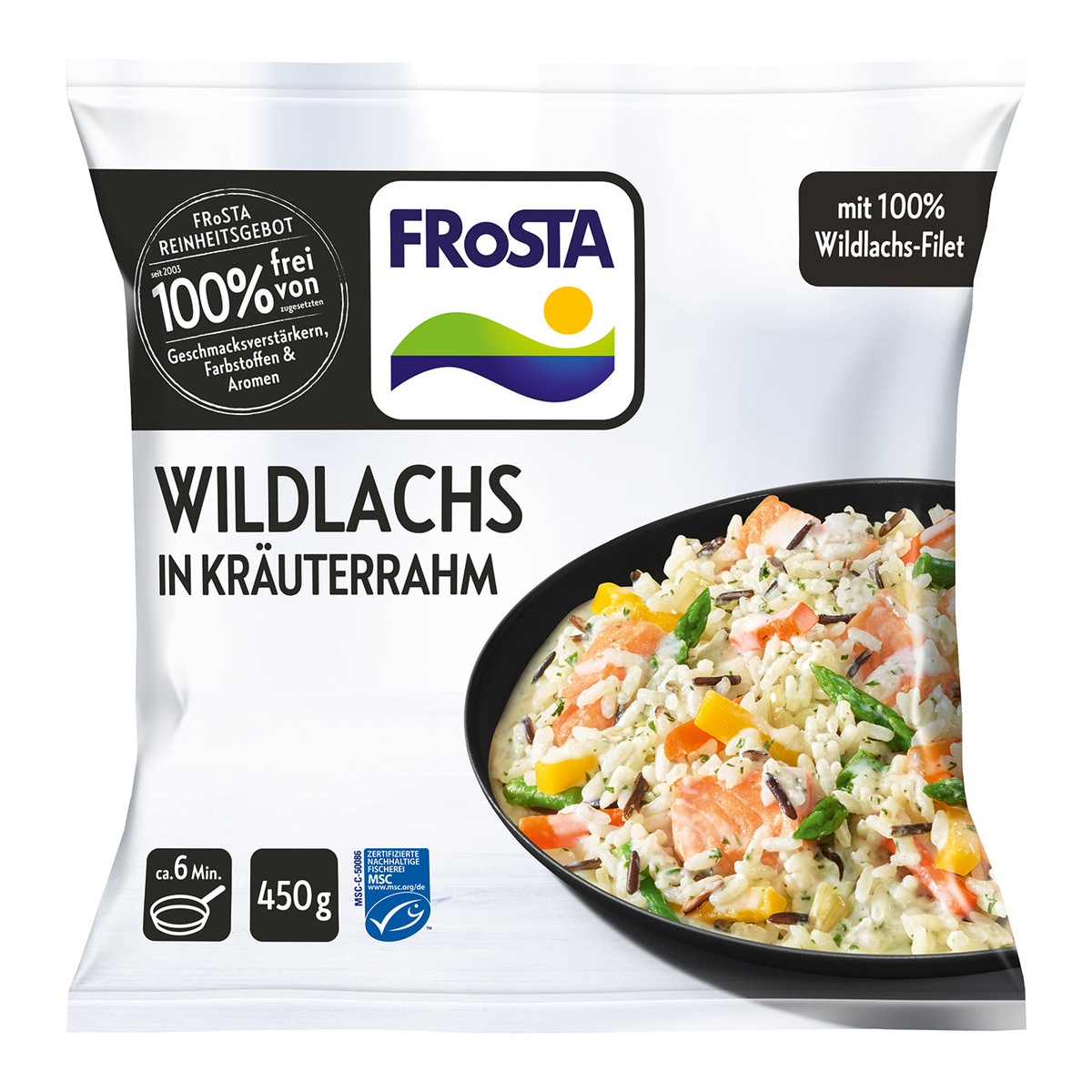 MSC Frosta Wildlachs in Kräuterrahm mit Wildreis 450g