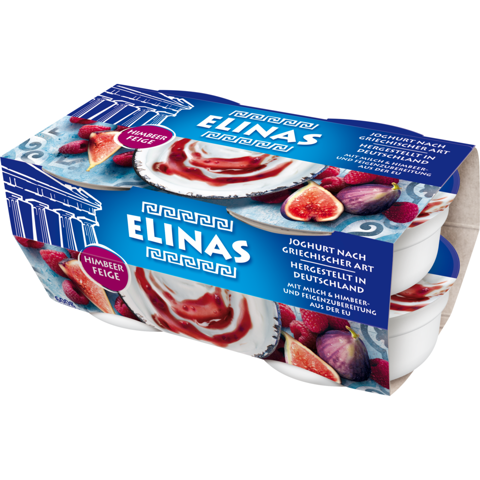 Elinas Joghurt nach Griechischer Art Himbeer-Feige 9,4% 4x150g