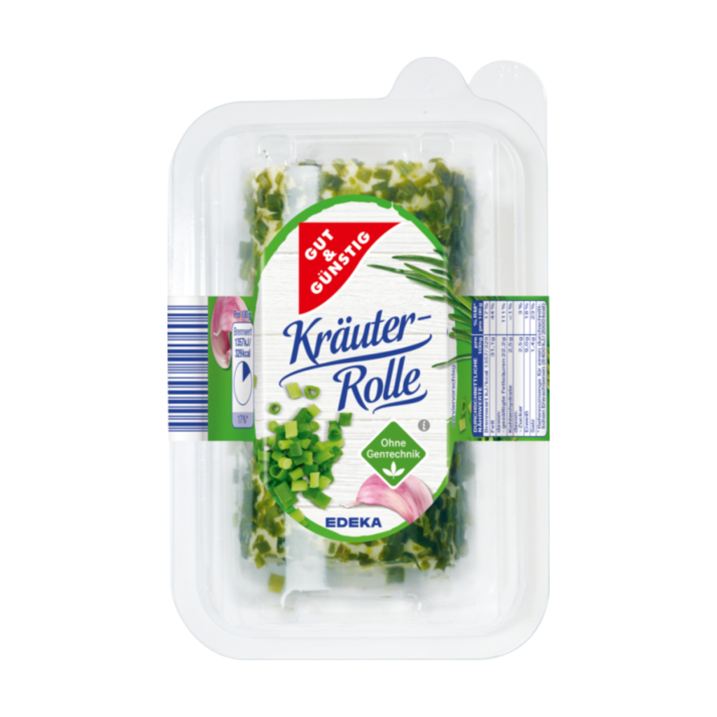 GUT&GÜNSTIG Kräuter Frischkäse Rolle Doppelrahmstufe 100g VLOG
