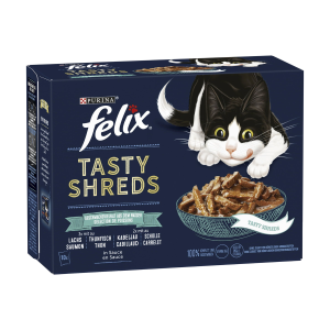 Felix Tasty Shreds Geschmacksvielfalt aus dem Wasser 10x80g