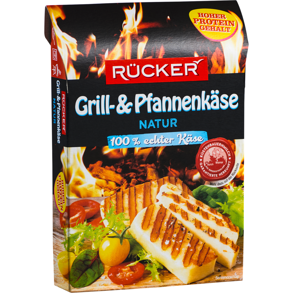Rücker Grill- und Pfannenkäse Natur 45% Vollfettstufe 150g