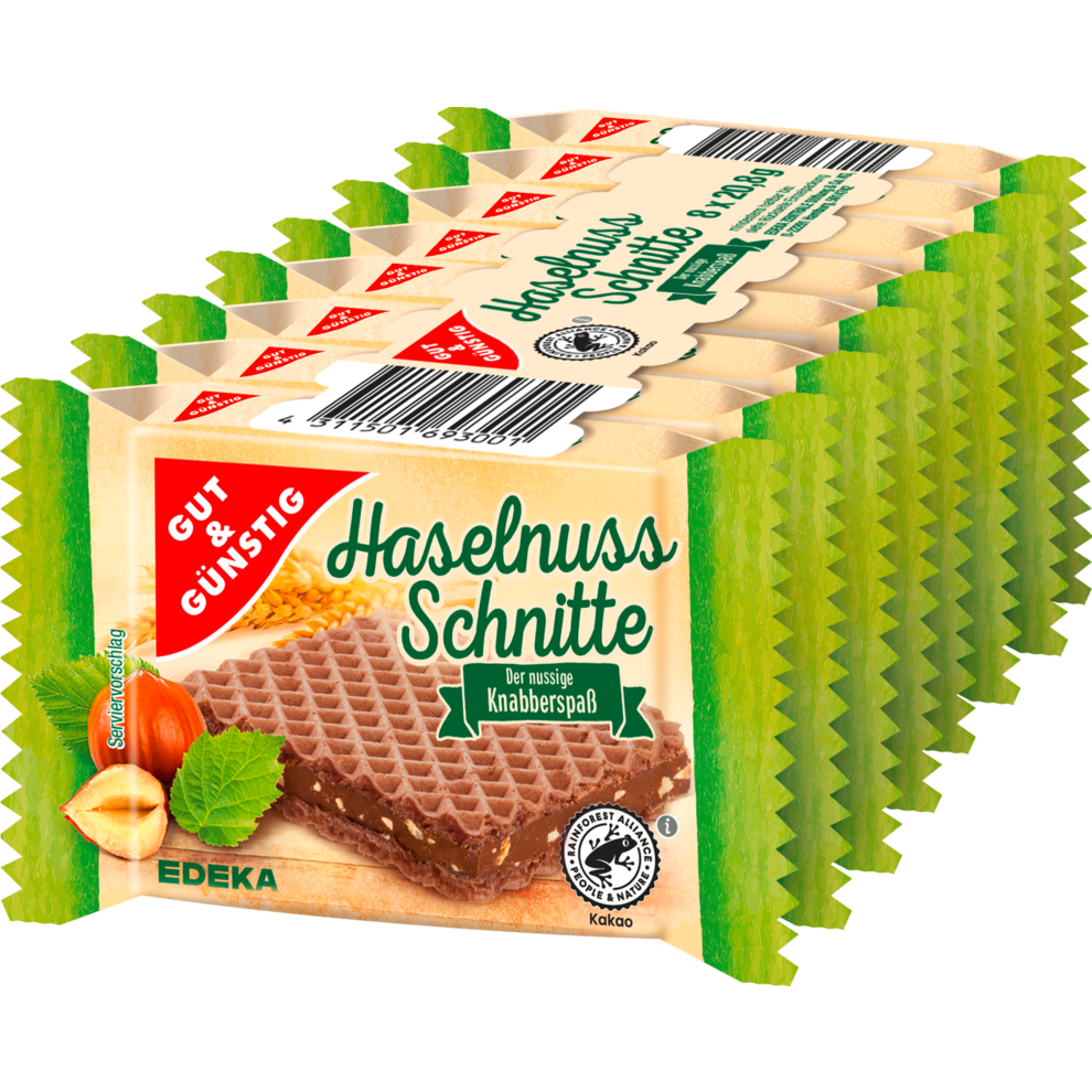 GUT&GÜNSTIG Haselnuss-Schnitte 8x20,8g