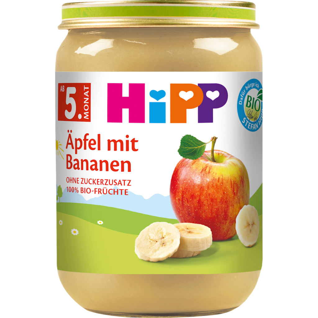 Bio Hipp Äpfel mit Bananen ab 5.Monat 190g