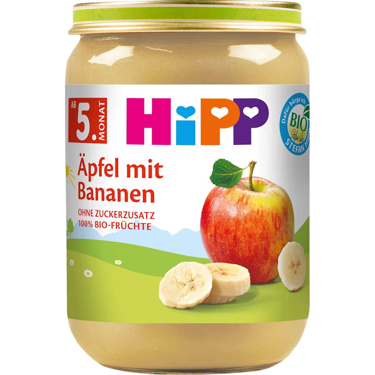 Bio Hipp Äpfel mit Bananen ab 5.Monat 190g