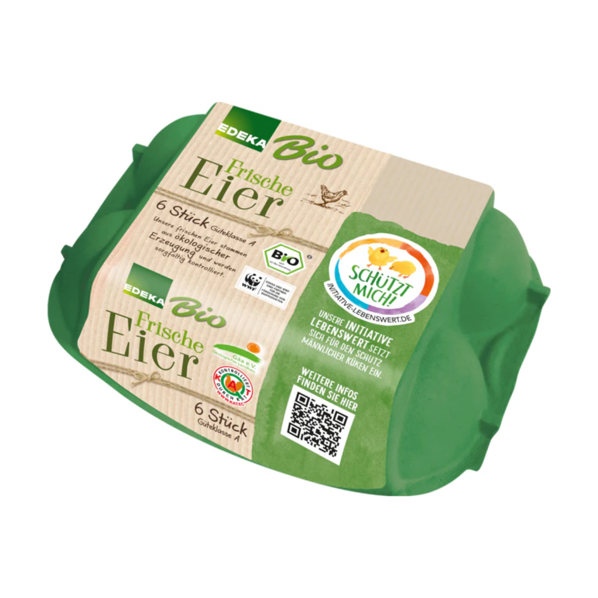 Bio EDEKA Eier Huhn&Hahn Aufzucht vGK 6ST