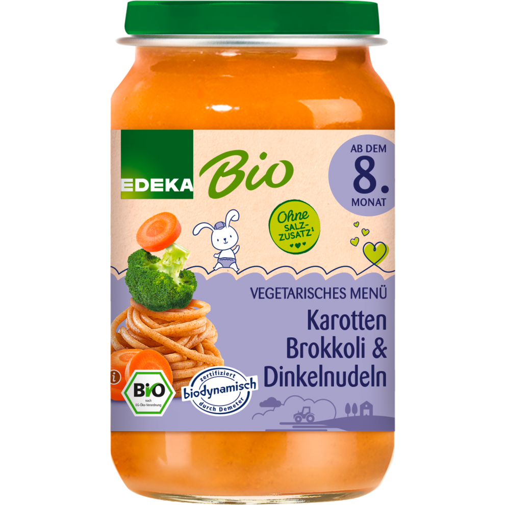 Demeter EDEKA Karotten Brokkoli und Dinkelnudeln ab dem 8.Monat 220g