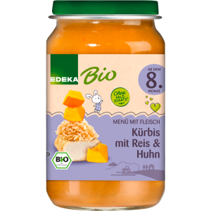 Bio EDEKA Kürbis mit Reis und Huhn ab dem 8.Monat 220g