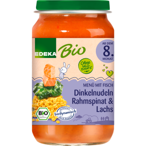 Demeter EDEKA Dinkelnudeln Rahmspinat & Lachs ab dem 8.Monat 220g