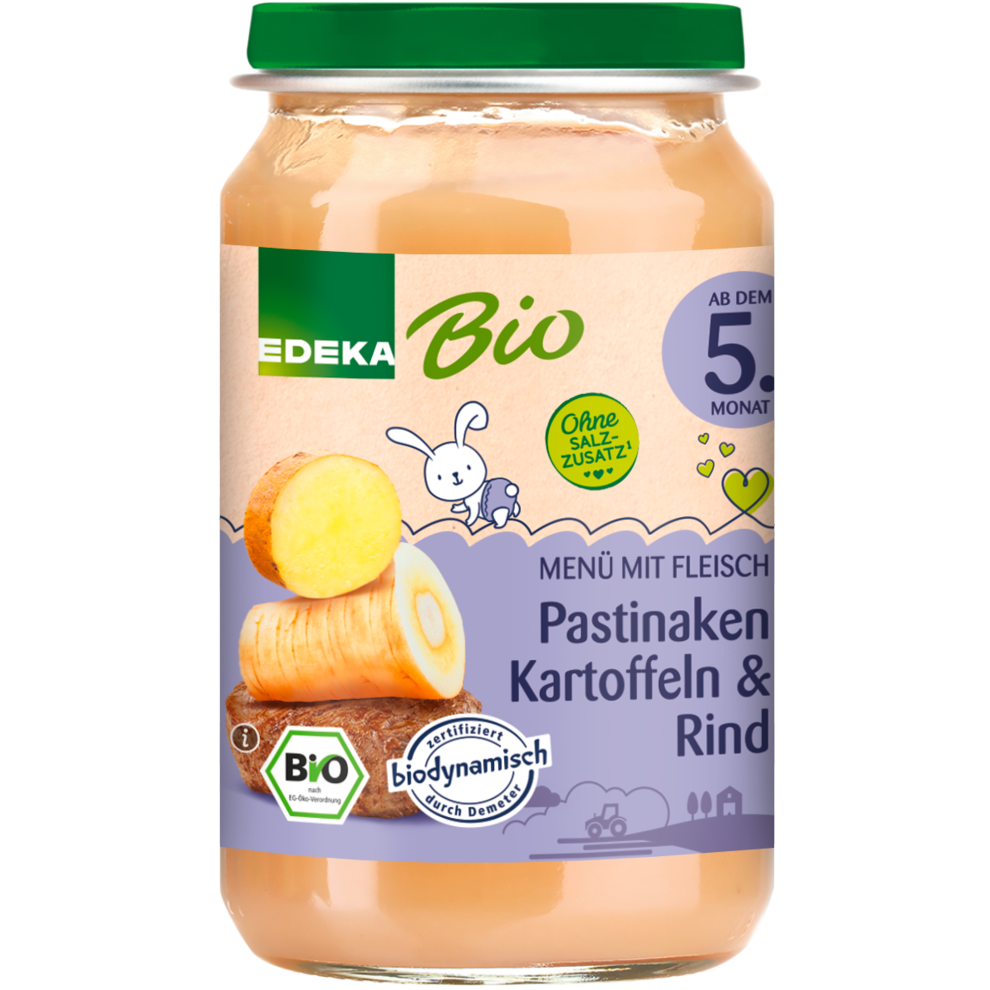 Demeter EDEKA Pastinaken Kartoffeln und Rind ab dem 5.Monat 190g