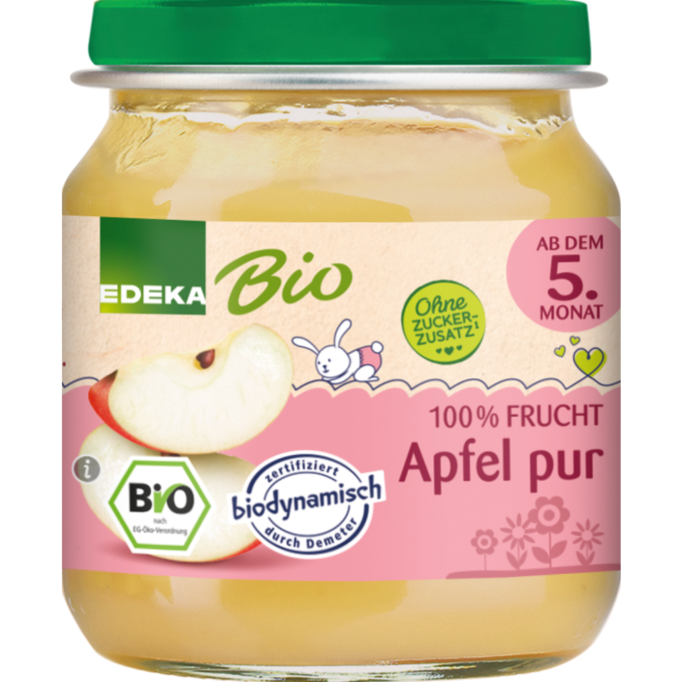 Demeter EDEKA Apfel pur nach dem 5.Monat 125g