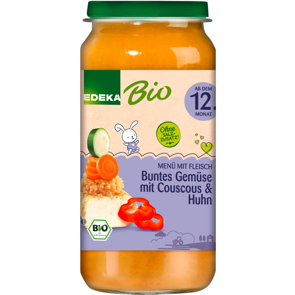 Bio EDEKA Gemüse mit Couscous & Huhn ab dem 12.Monat 250g
