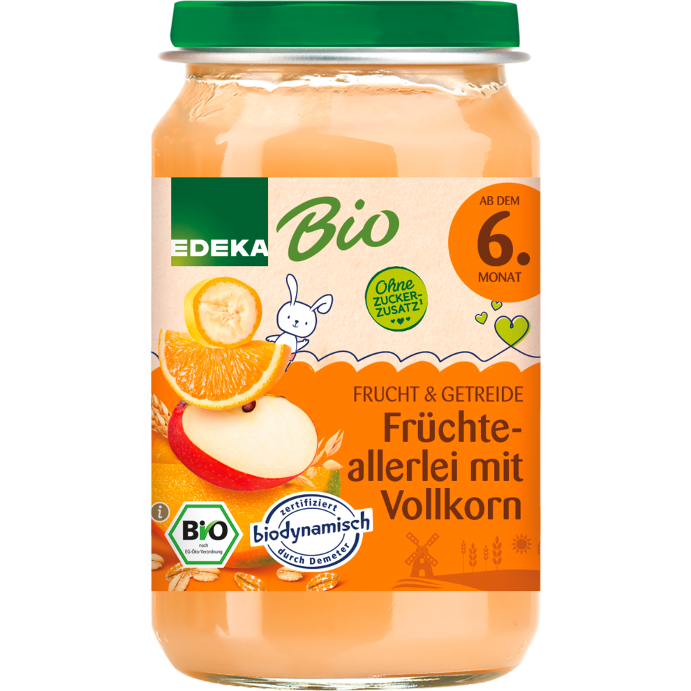 Demeter EDEKA Früchteallerlei mit Vollkorn ab dem 6.Monat 190g