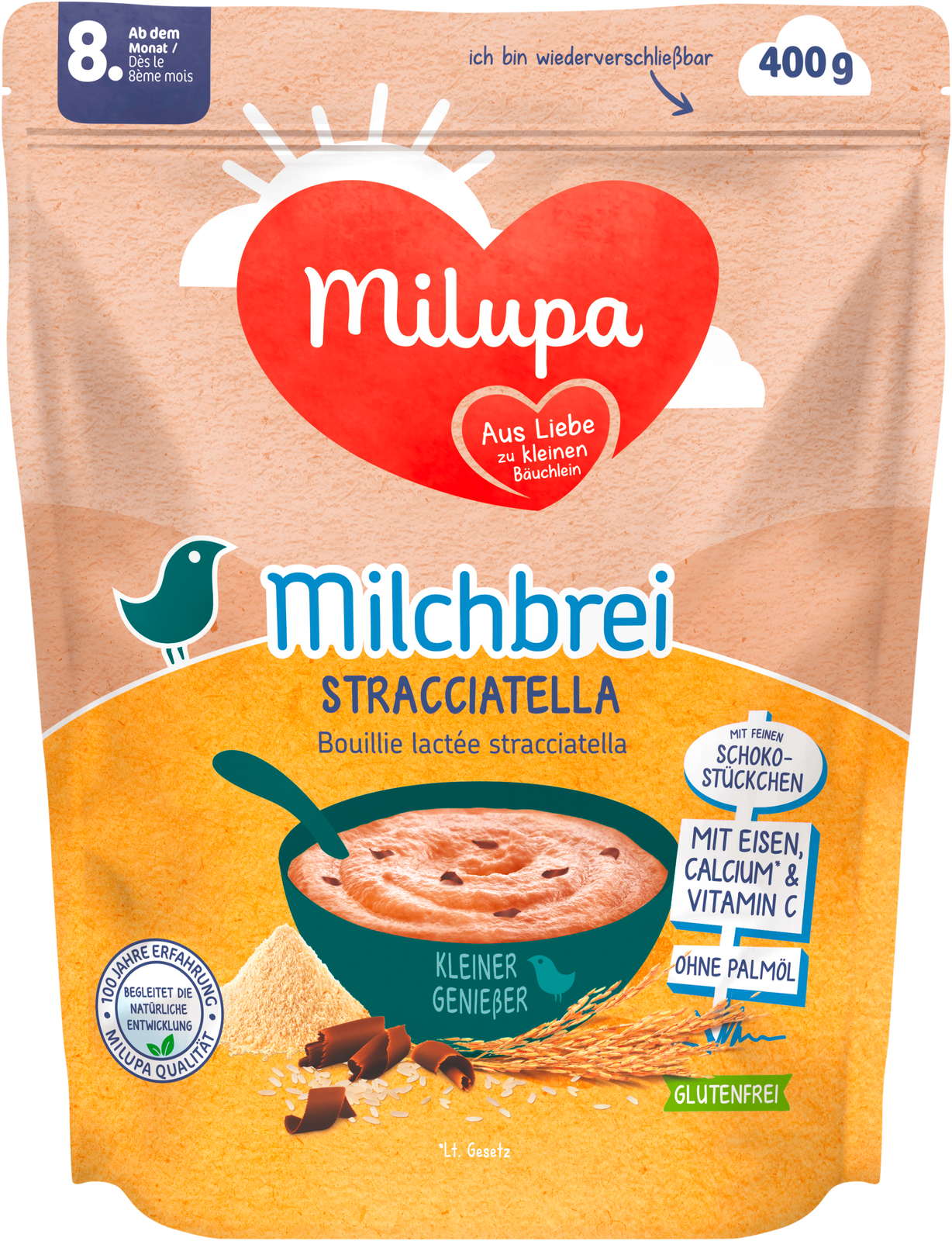 Milupa Milchbrei Stracciatella ab dem 8.Monat 400g