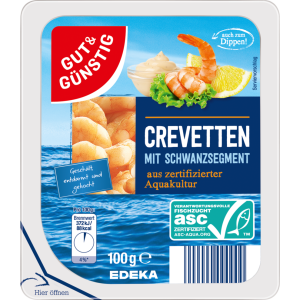 ASC GUT&GÜNSTIG Crevetten mit Schwanzsegment 100g