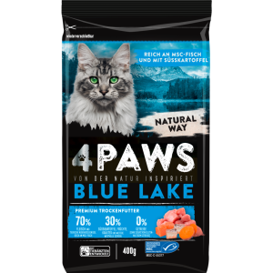 MSC 4Paws blue lake reich an Hühnchen und MSC Fisch mit Süsskartoffel 400g