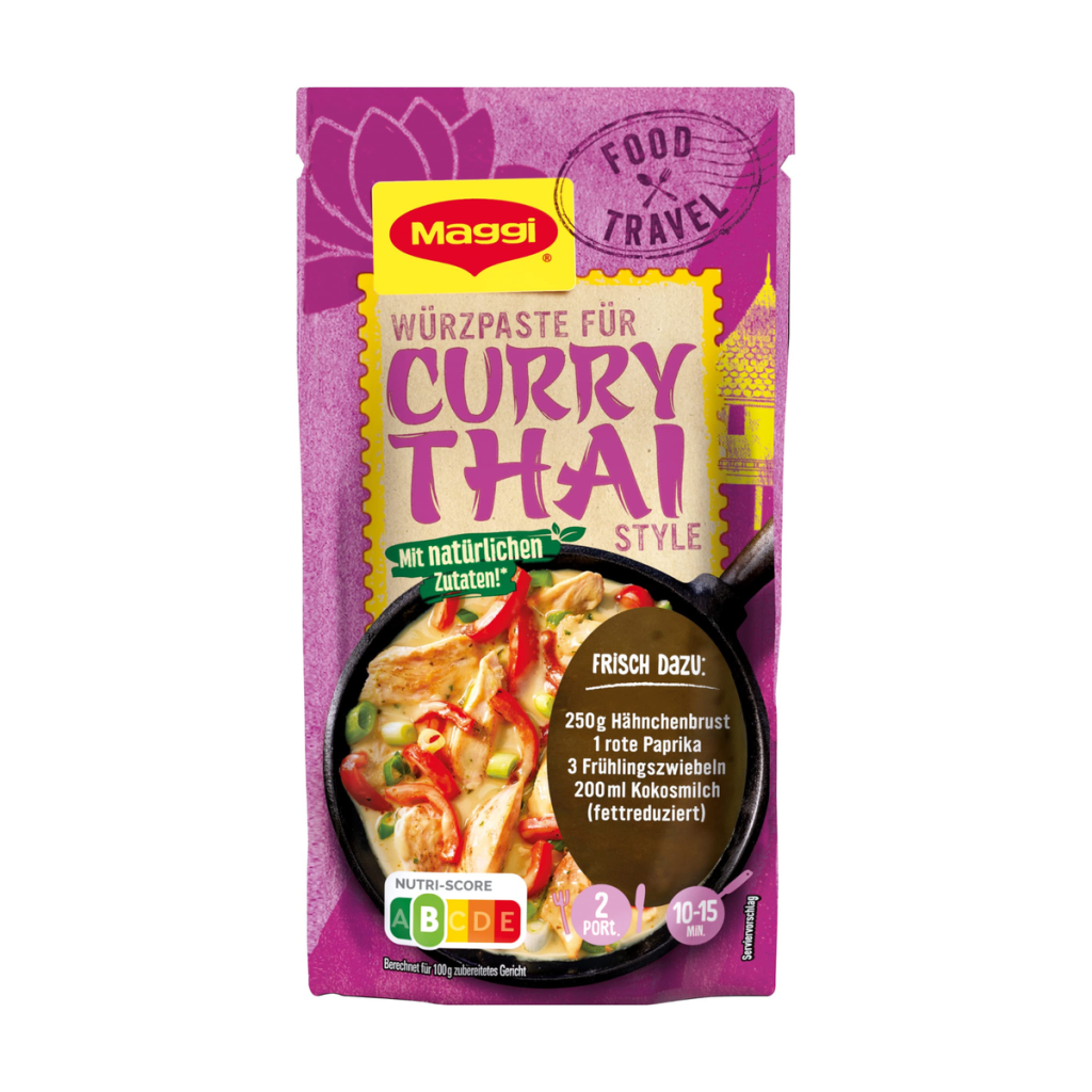 Maggi Food Travel Würzpaste Curry Thai Style 65g