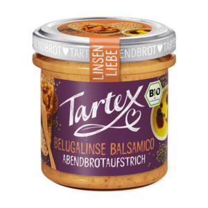 Bio Tartex Aufstrich Linsen Liebe Belugalinsen Balsamico 140g
