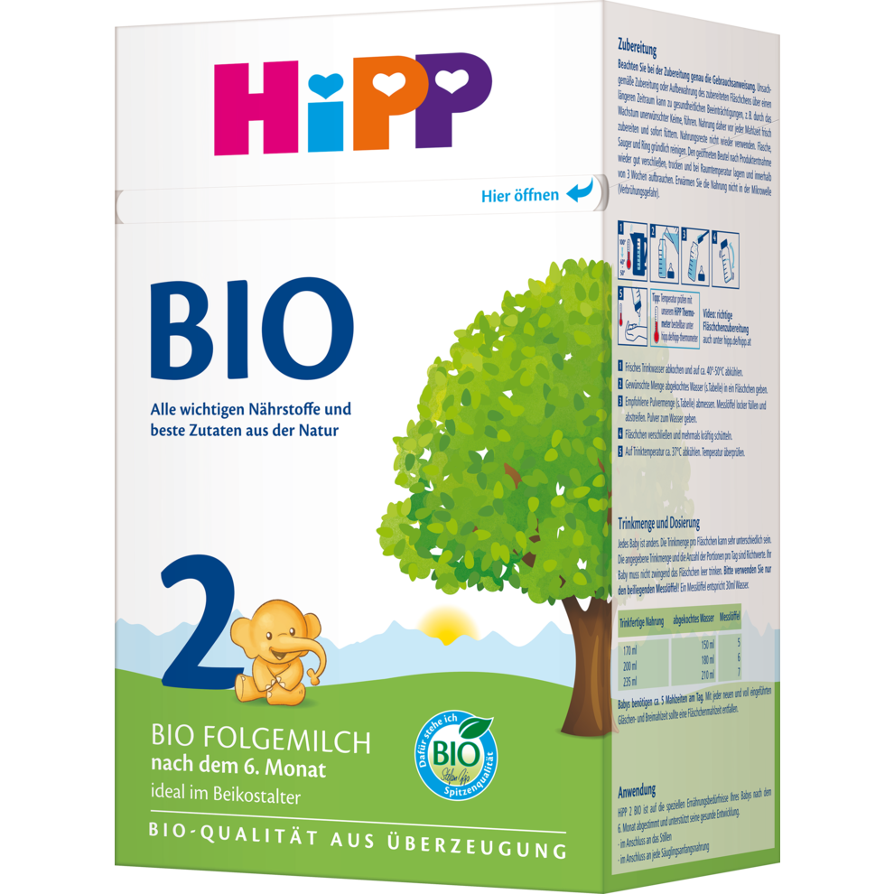 Bio Hipp 2 Folgemilch nach dem 6.Monat 2x300g