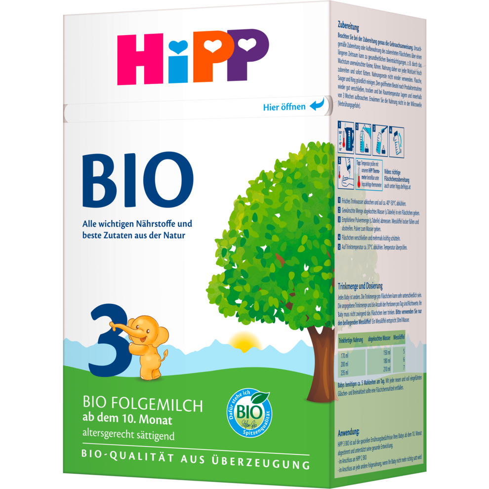 Bio Hipp 3 Milchnahrung ab dem 10.Monat 2x300g