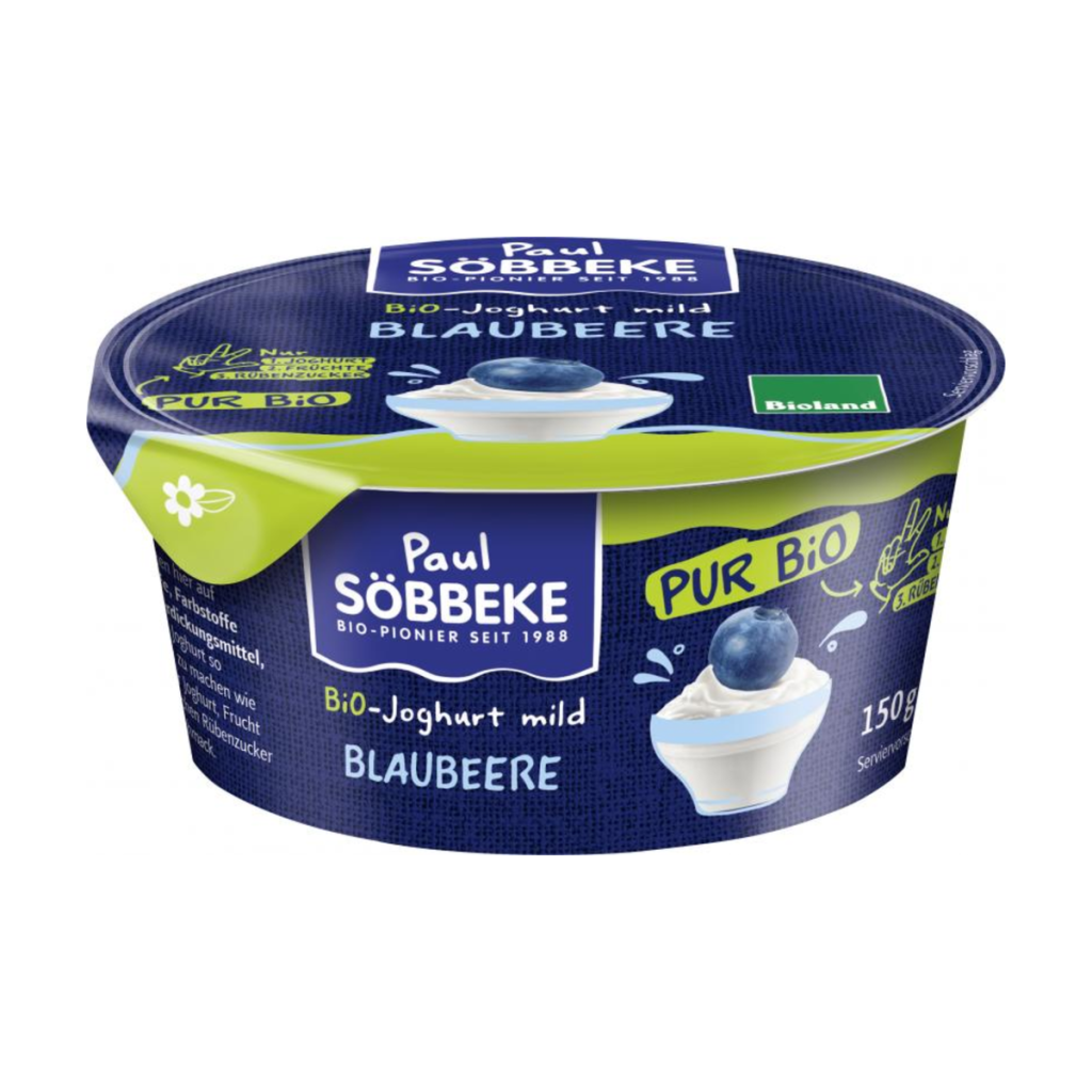 Bio Söbbeke Pur Bio Joghurt Blaubeere 3,8% 150g