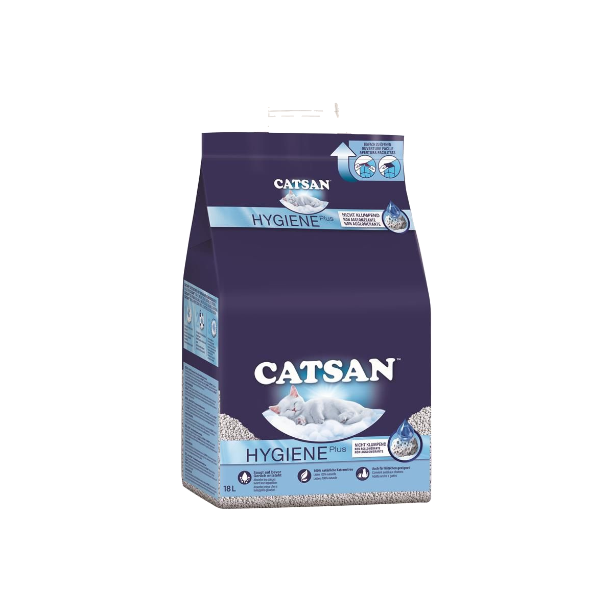 Catsan Hygiene Plus Katzenstreu 18l
