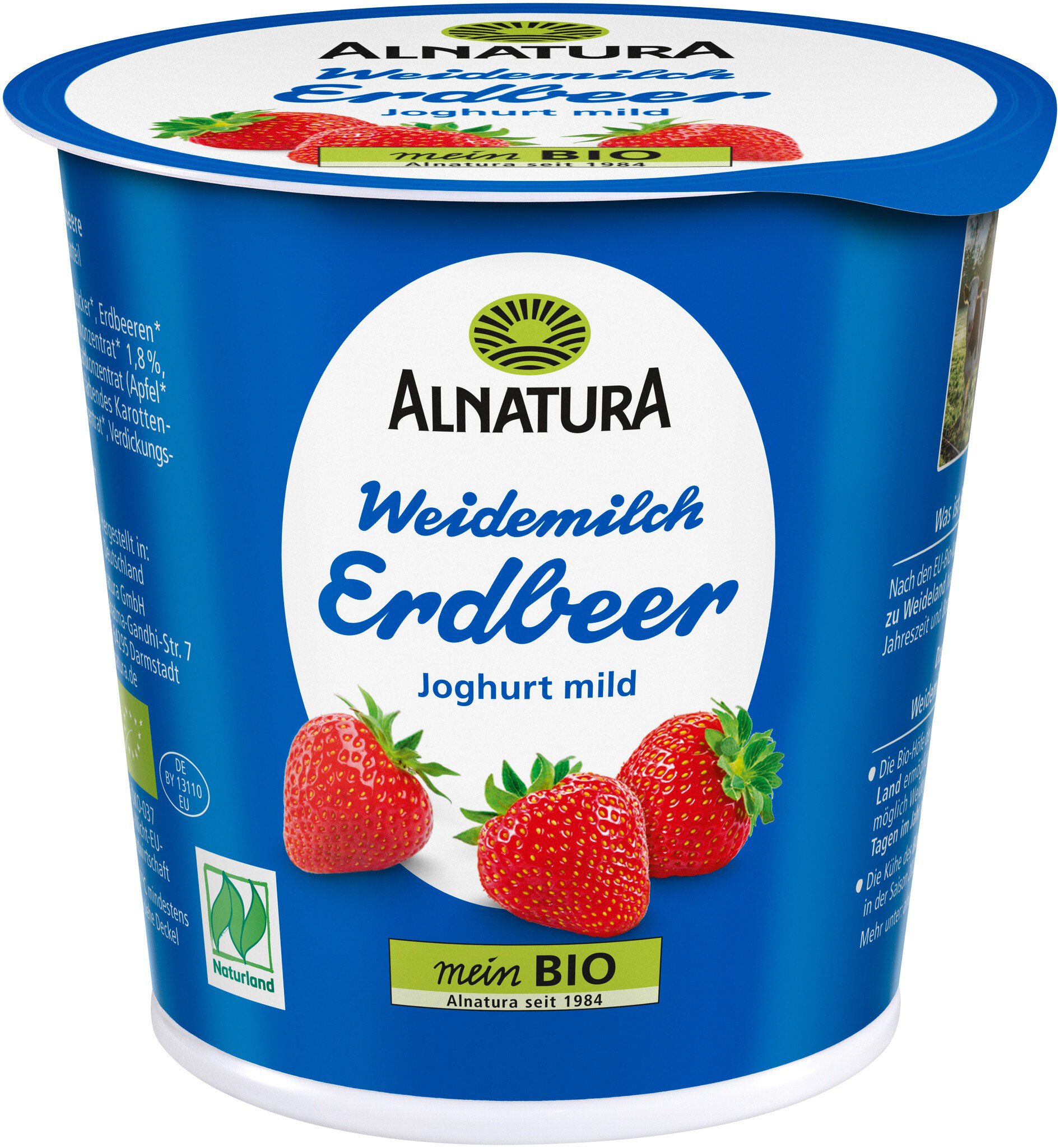 Bio Alnatura йогурт, клубника 3,9% 150g