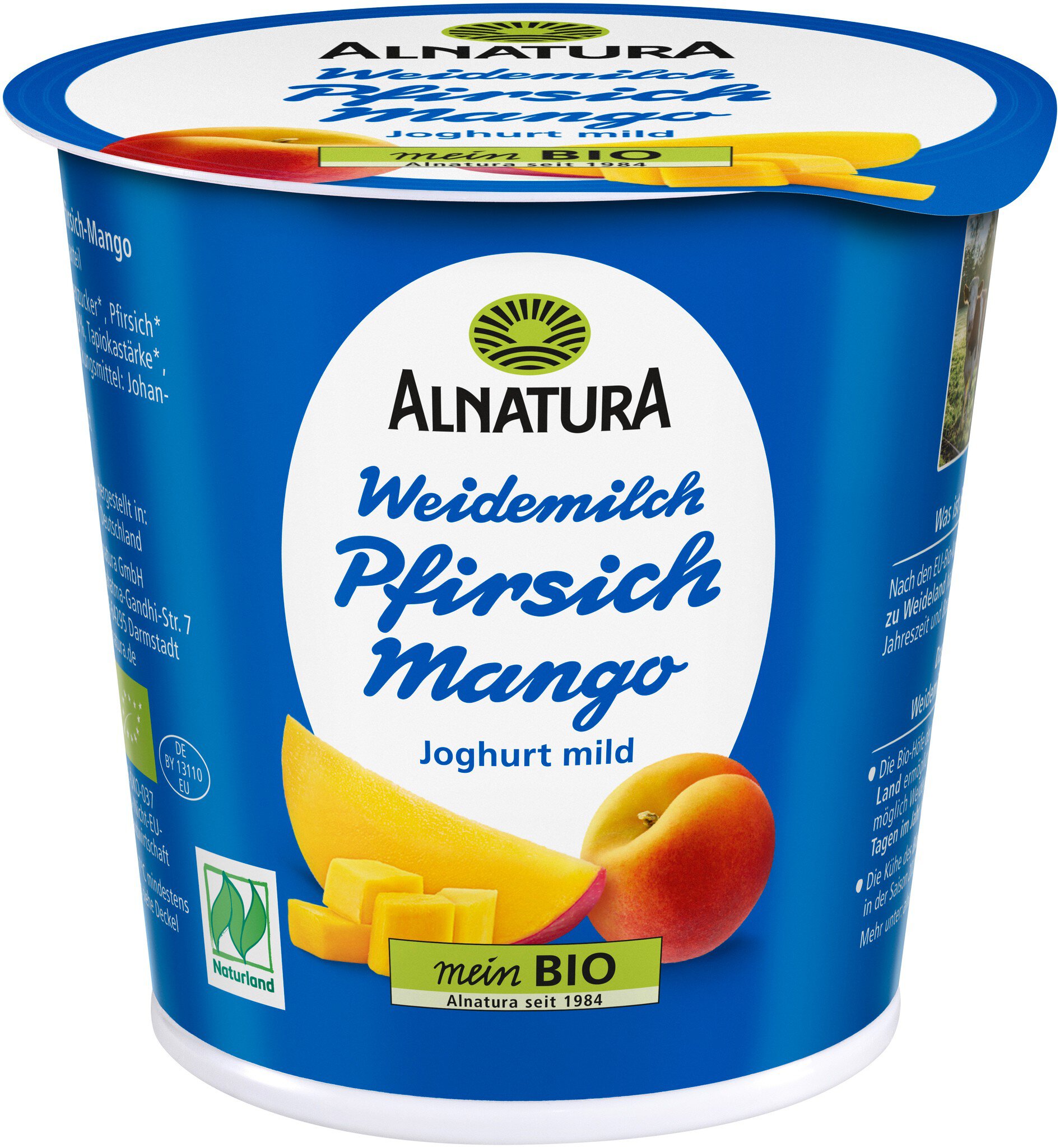Bio Alnatura Pfirsich-Mango Joghurt 3,9% 150g