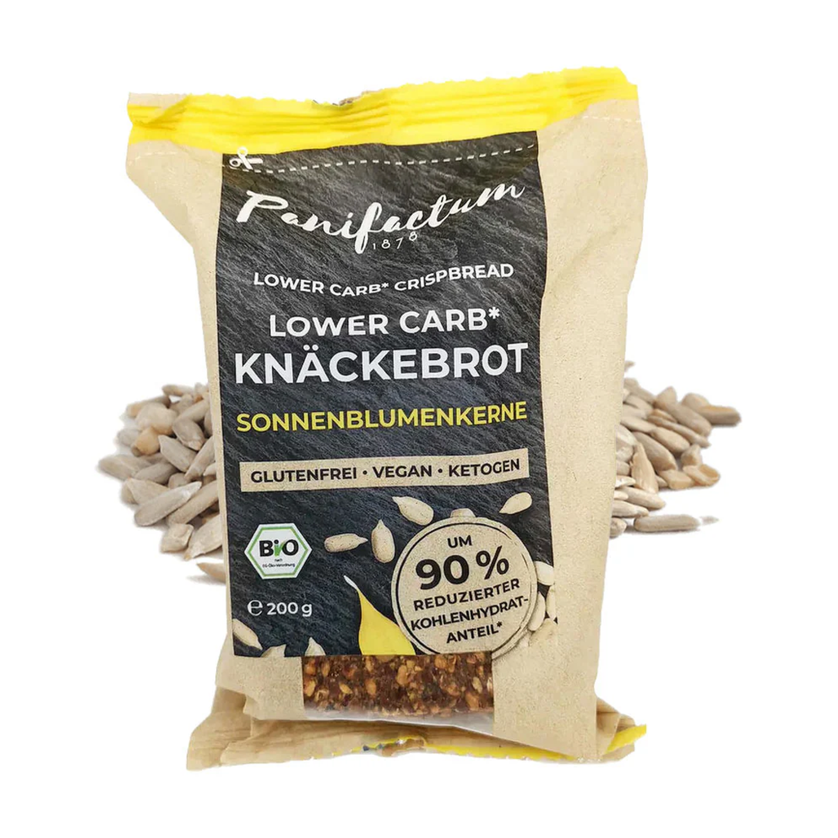 Bio Panifactum Lowcarb Knäckebrot Crunchy Sonnenblumenkerne 200g