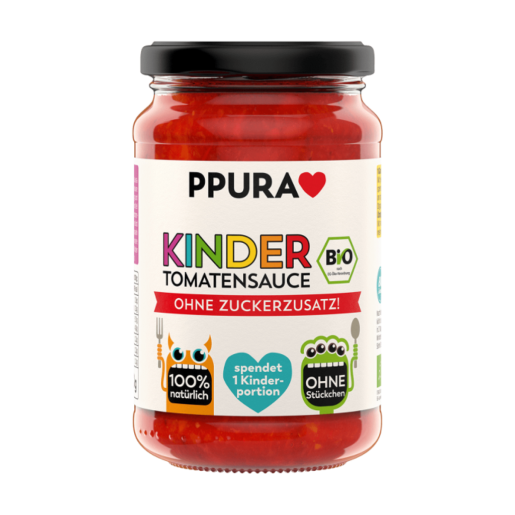 Bio Ppura Sugo Kinder Tomatensauce ohne Zuckerzusatz 340g