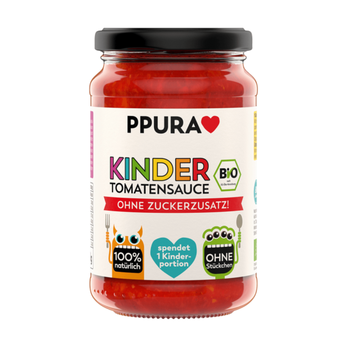 Bio Ppura Sugo Kinder Tomatensauce ohne Zuckerzusatz 340g